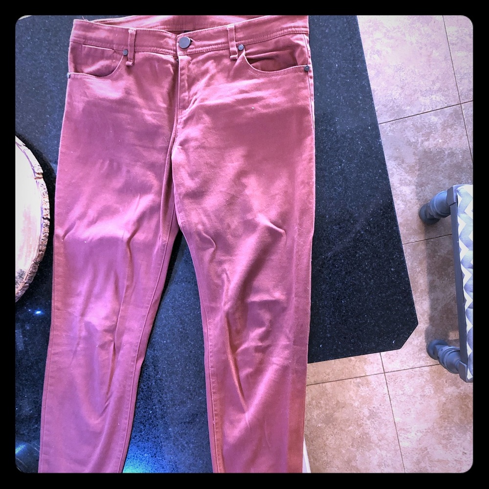 Willi Smith burnt orange skinny jeans